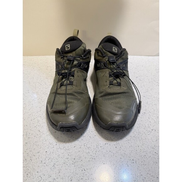 Salomon X Raise Gore Tex Hiking Trail Running Green Gray Shoes 410416 Sz 7.5 main image 5